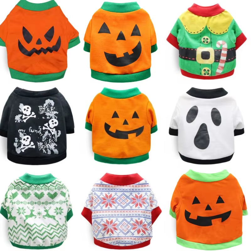 Dog Clothes for Small Dogs Pet Hoodies Halloween Christmas Cat Puppy Warm Shirt Dogbaby Clothing for Chihuahua Costume Pet Items