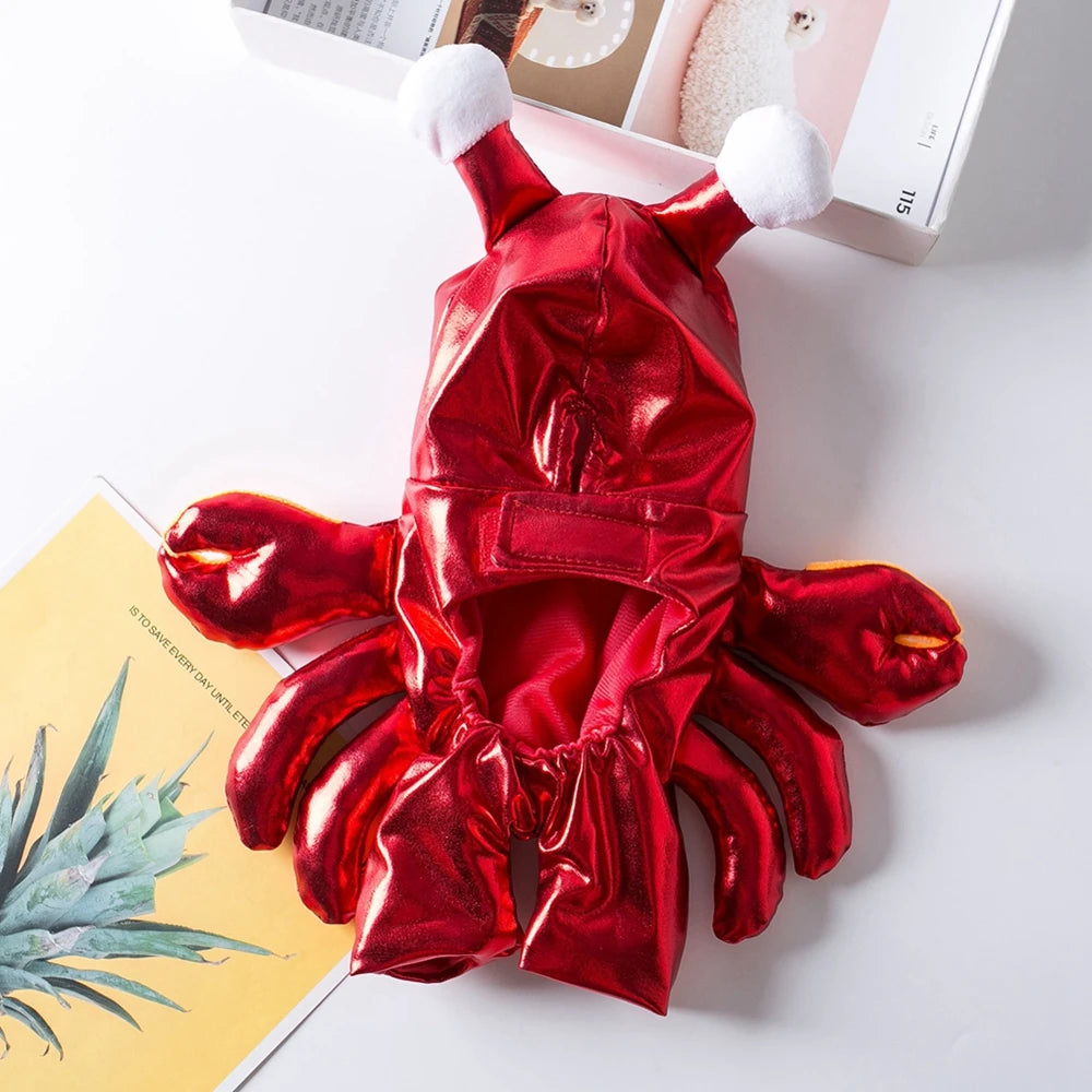 Dog Clothes Halloween Funny Pet Red Crab Costume Pet Cute Cosplay Special Events Apparel Outfit Dog Costumes Clothing Dog Sets