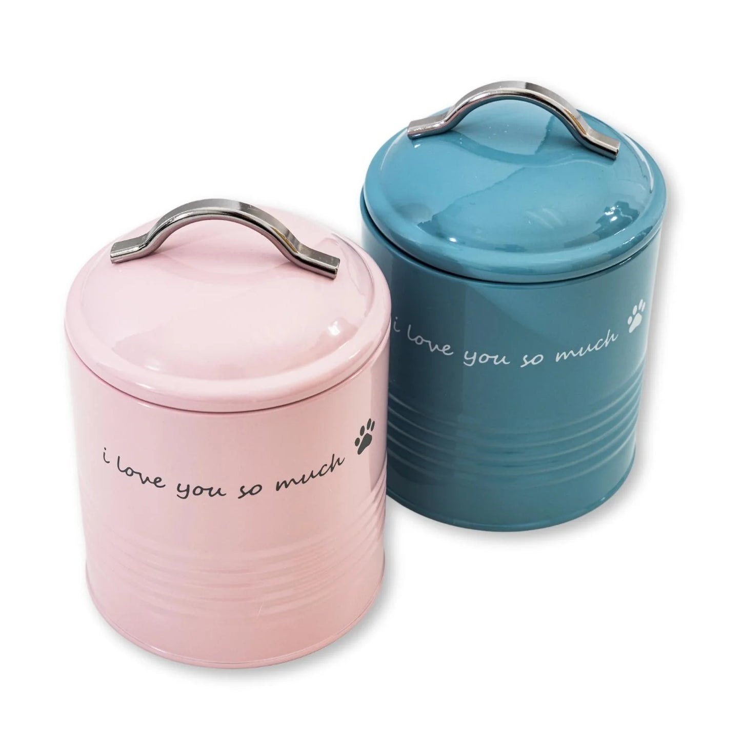 "I Love You so Much" Dog Treat Printed Canister Gift Set