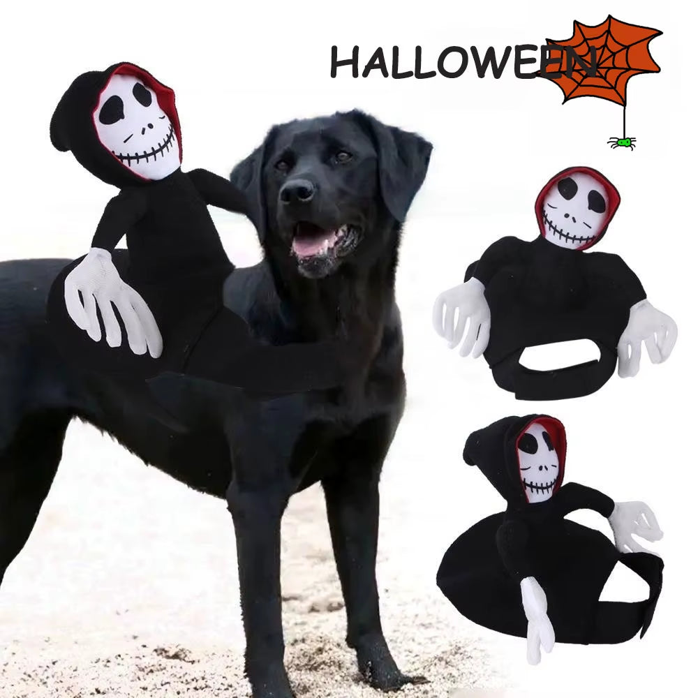 Funny Pet Halloween Costume Horrible Ghost Cosplay Cloth Halloween Party Dress up for Small Medium Large Dog Pet Accessories