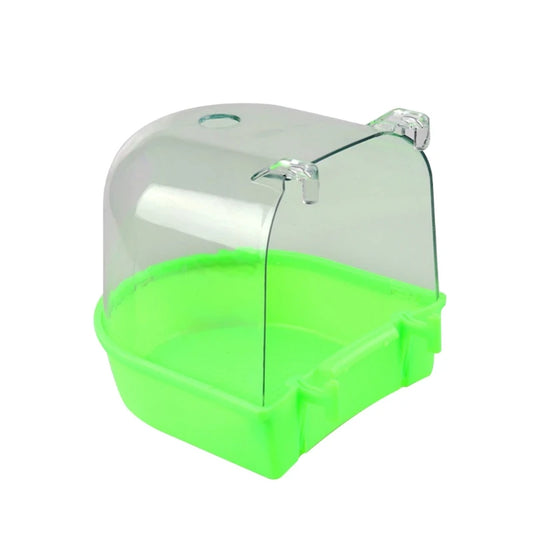 Bird Bath Bathtub Bath Box Bird Cleaning Tool Cage Accessories Parrot Bath Transparent Plastic Hanging Tub