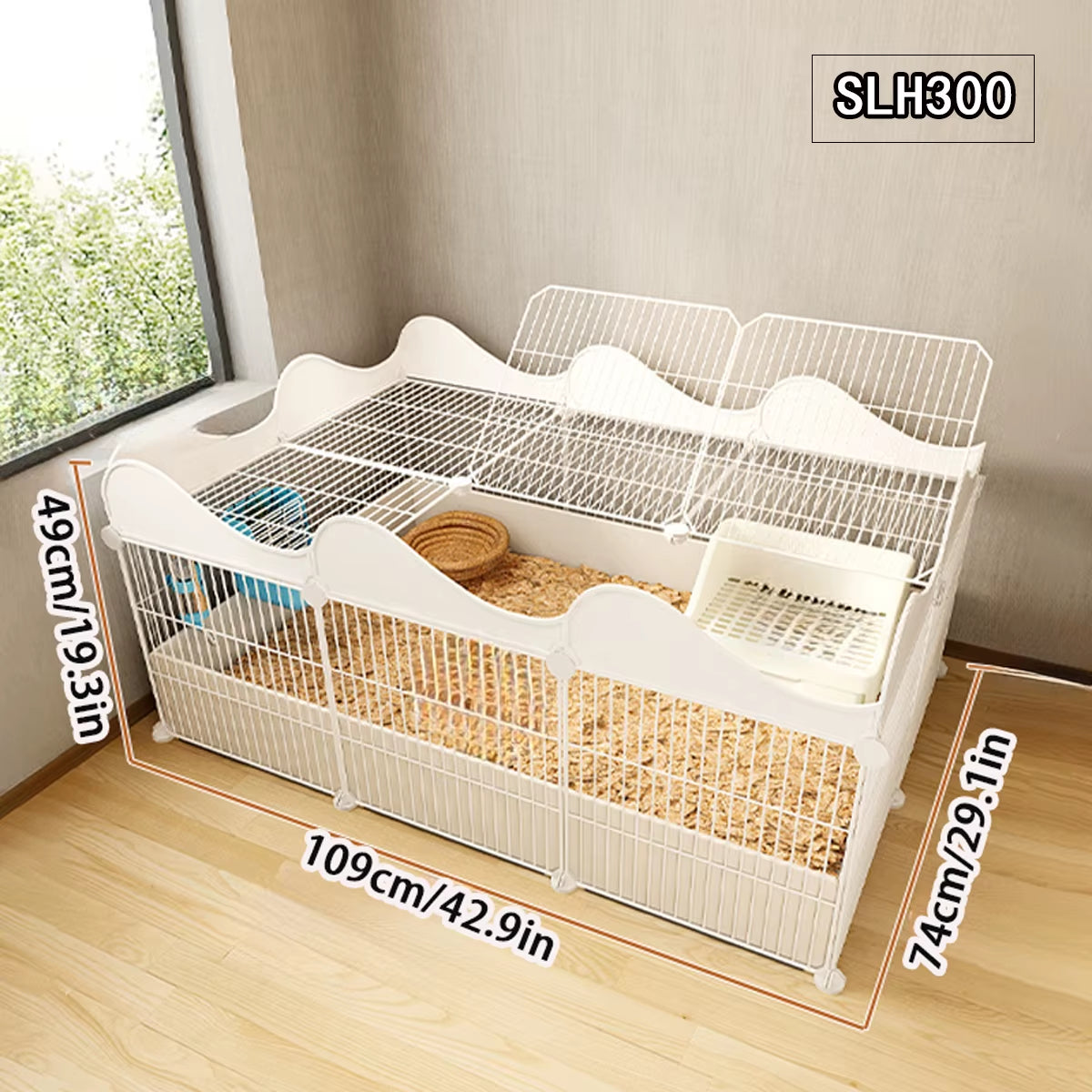 Rabbit Cage Household Indoor Special Extra Large Encrypted Urine Spray Guinea Pig Guinea Pig Cage Fence Rabbit Nest Rabbit Cage