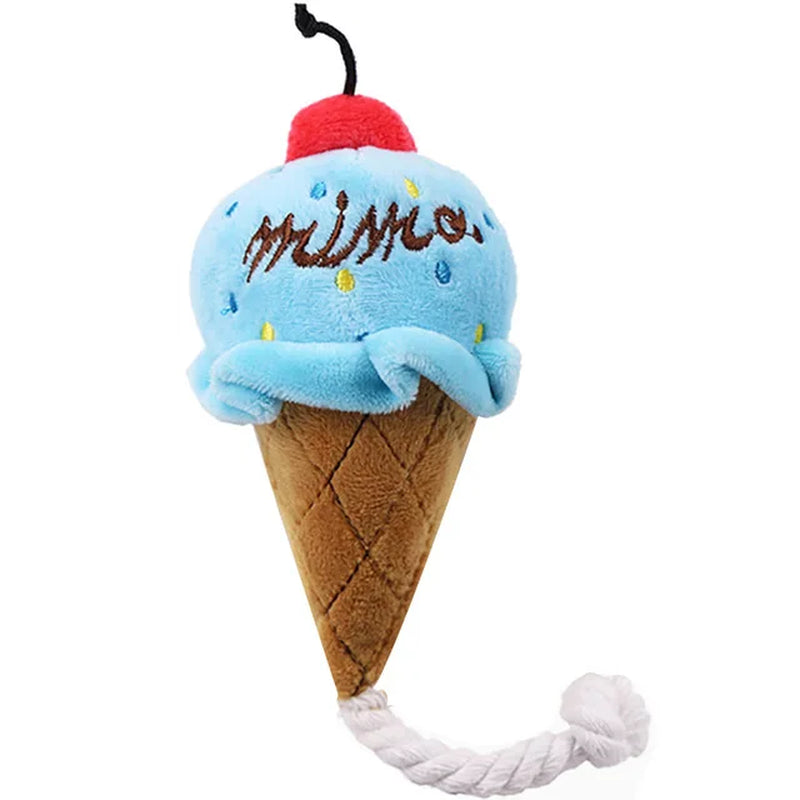 Pet Puppy Cat Donuts Squeaky Plush Toy Chew Squeaker Sound Dog Play Bite Toys Watermelon Ice Cream Star Banana Lobster Orange