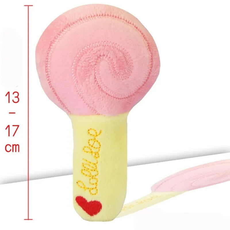 Pet Puppy Cat Donuts Squeaky Plush Toy Chew Squeaker Sound Dog Play Bite Toys Watermelon Ice Cream Star Banana Lobster Orange