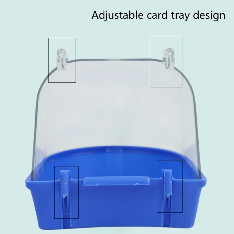 Bird Bath Bathtub Bath Box Bird Cleaning Tool Cage Accessories Parrot Bath Transparent Plastic Hanging Tub