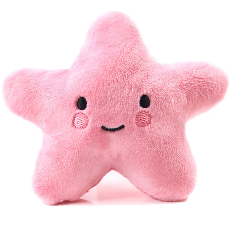 Pet Puppy Cat Donuts Squeaky Plush Toy Chew Squeaker Sound Dog Play Bite Toys Watermelon Ice Cream Star Banana Lobster Orange
