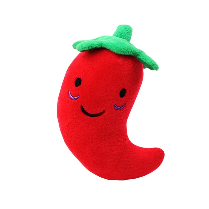 Pet Puppy Cat Donuts Squeaky Plush Toy Chew Squeaker Sound Dog Play Bite Toys Watermelon Ice Cream Star Banana Lobster Orange