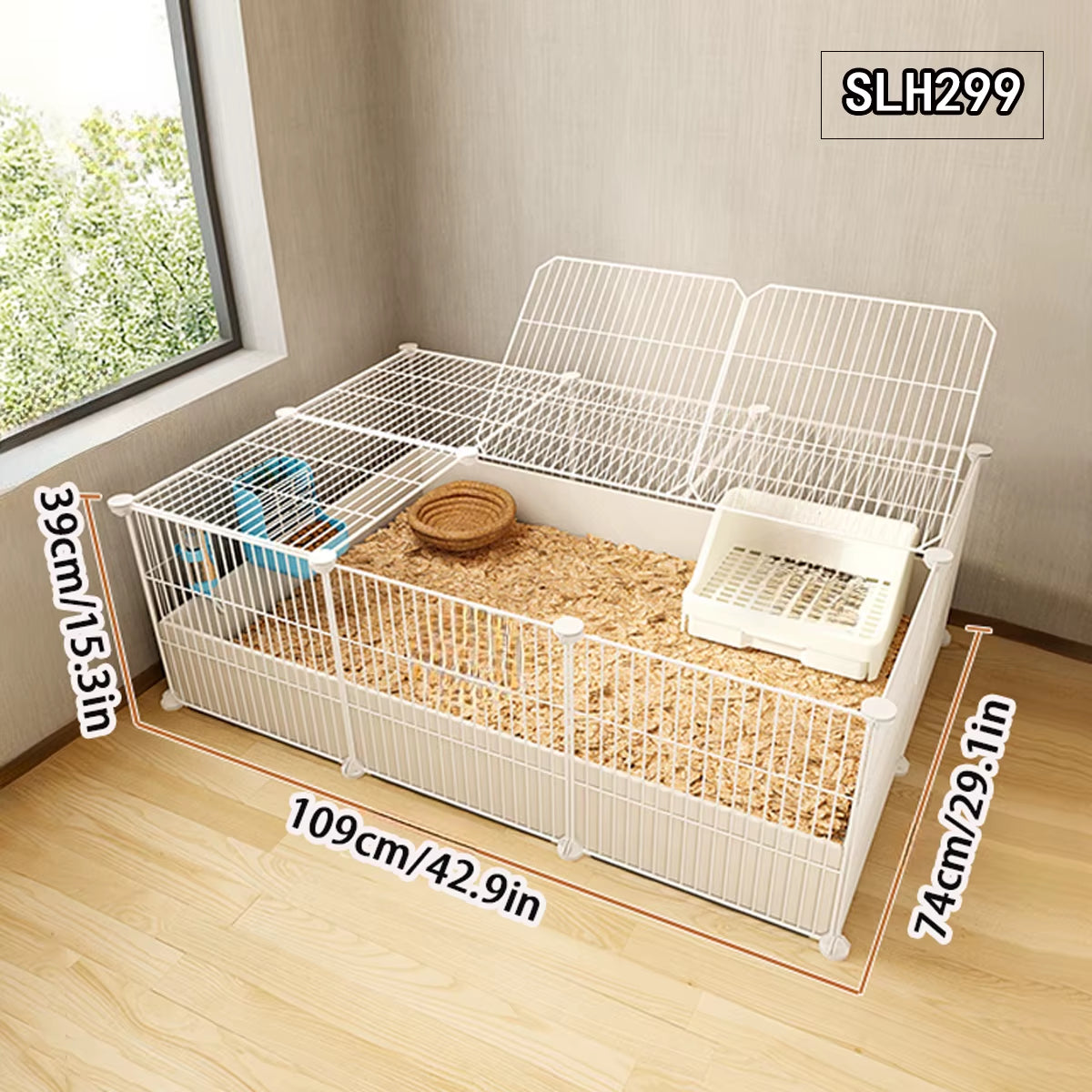 Rabbit Cage Household Indoor Special Extra Large Encrypted Urine Spray Guinea Pig Guinea Pig Cage Fence Rabbit Nest Rabbit Cage