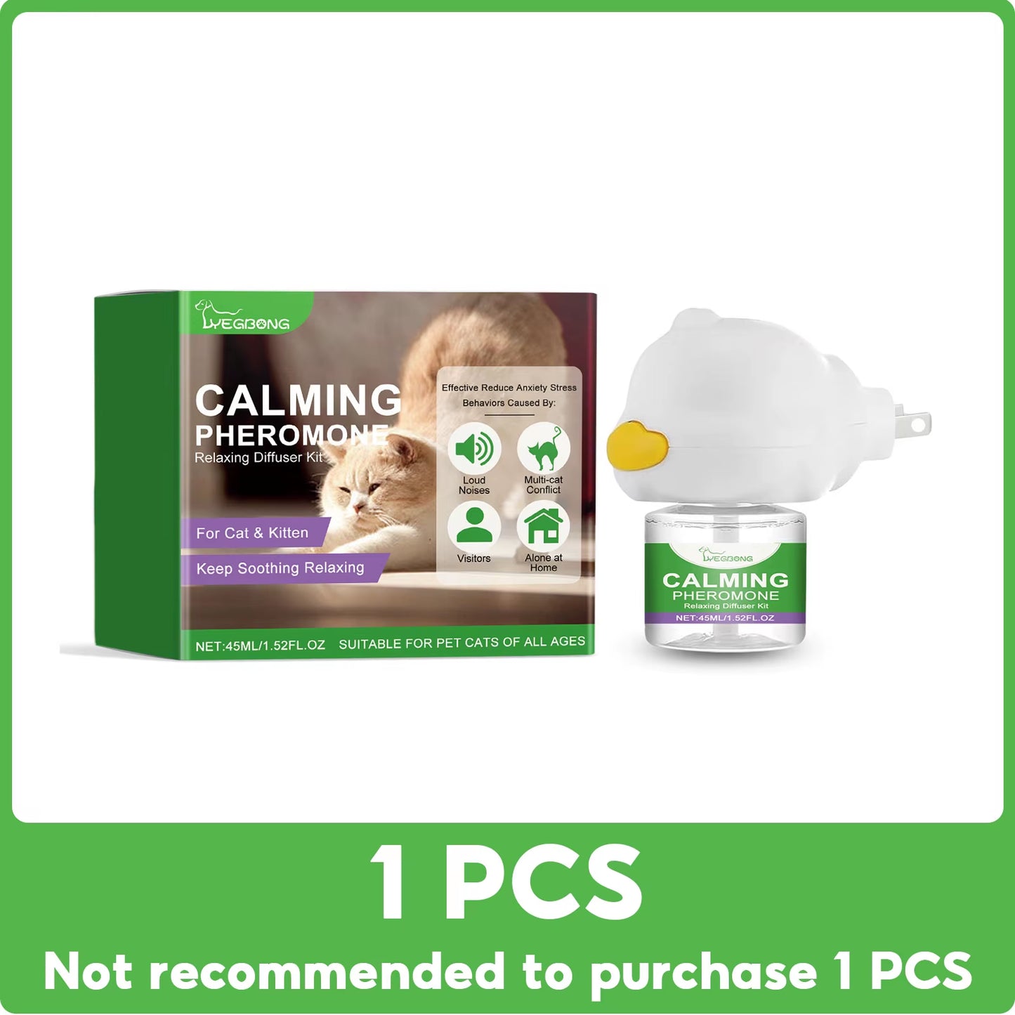 Cat Calming Diffuser Kit Refill Calming Mood Relaxing anti Anxiety Stress Soothing Comforting Pets Pheromone Calming Diffuser