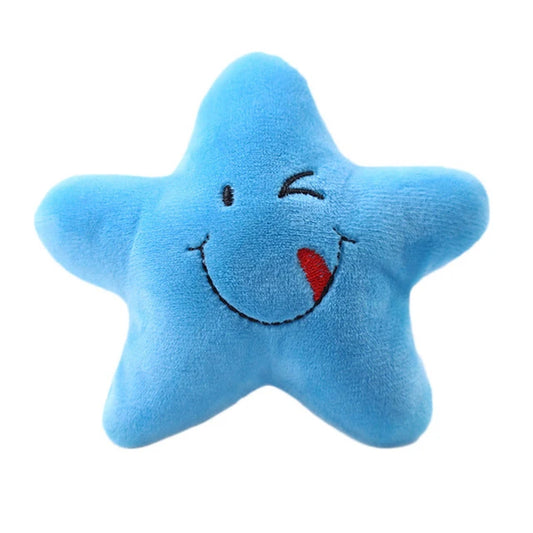 Pet Puppy Cat Donuts Squeaky Plush Toy Chew Squeaker Sound Dog Play Bite Toys Watermelon Ice Cream Star Banana Lobster Orange