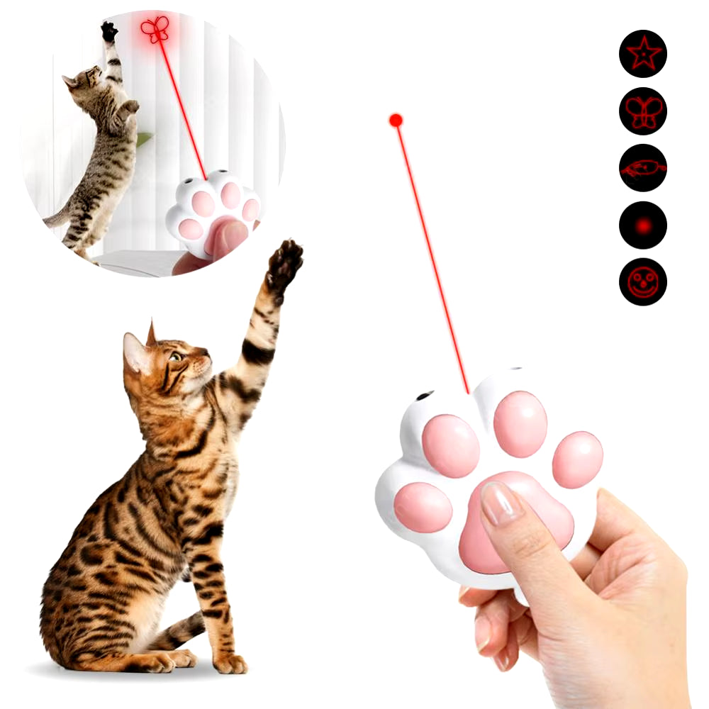 Interactive Cat Toys 5 Adjustable Patterns Training Chaser Interactive Toy Cat Laser Toy for Indoor Cats Dogs Pets