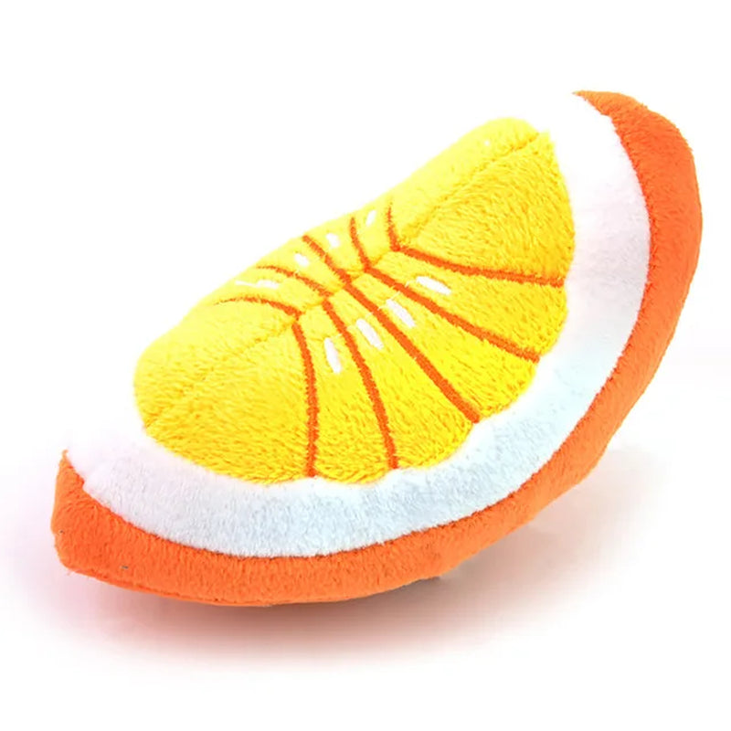 Pet Puppy Cat Donuts Squeaky Plush Toy Chew Squeaker Sound Dog Play Bite Toys Watermelon Ice Cream Star Banana Lobster Orange