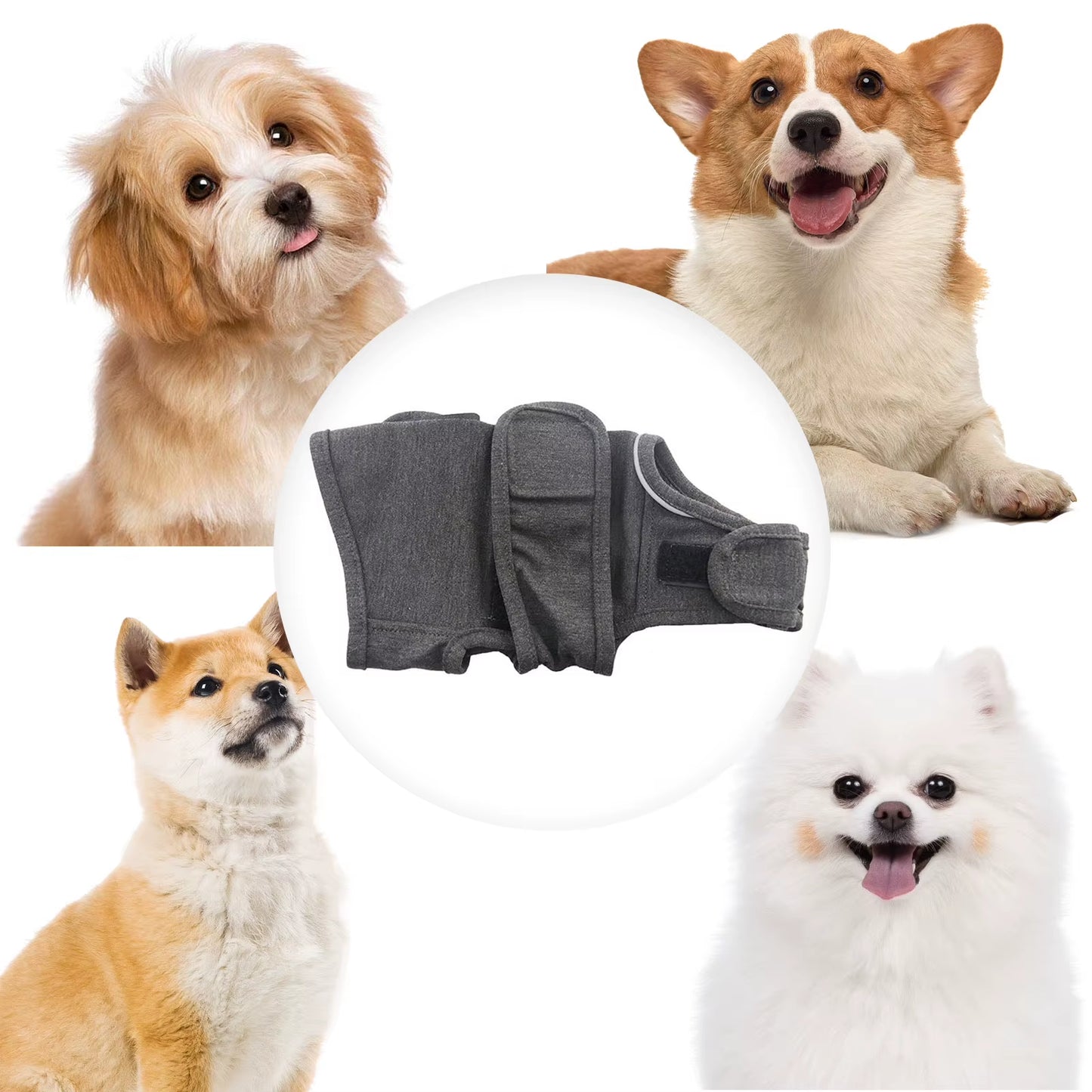 Classic Dog Anxiety Jacket Breathable Dog Calming Vest Thunder Vest for Dogs Anxiety Shirt Dog Clothes for Anxiety Stress Relief