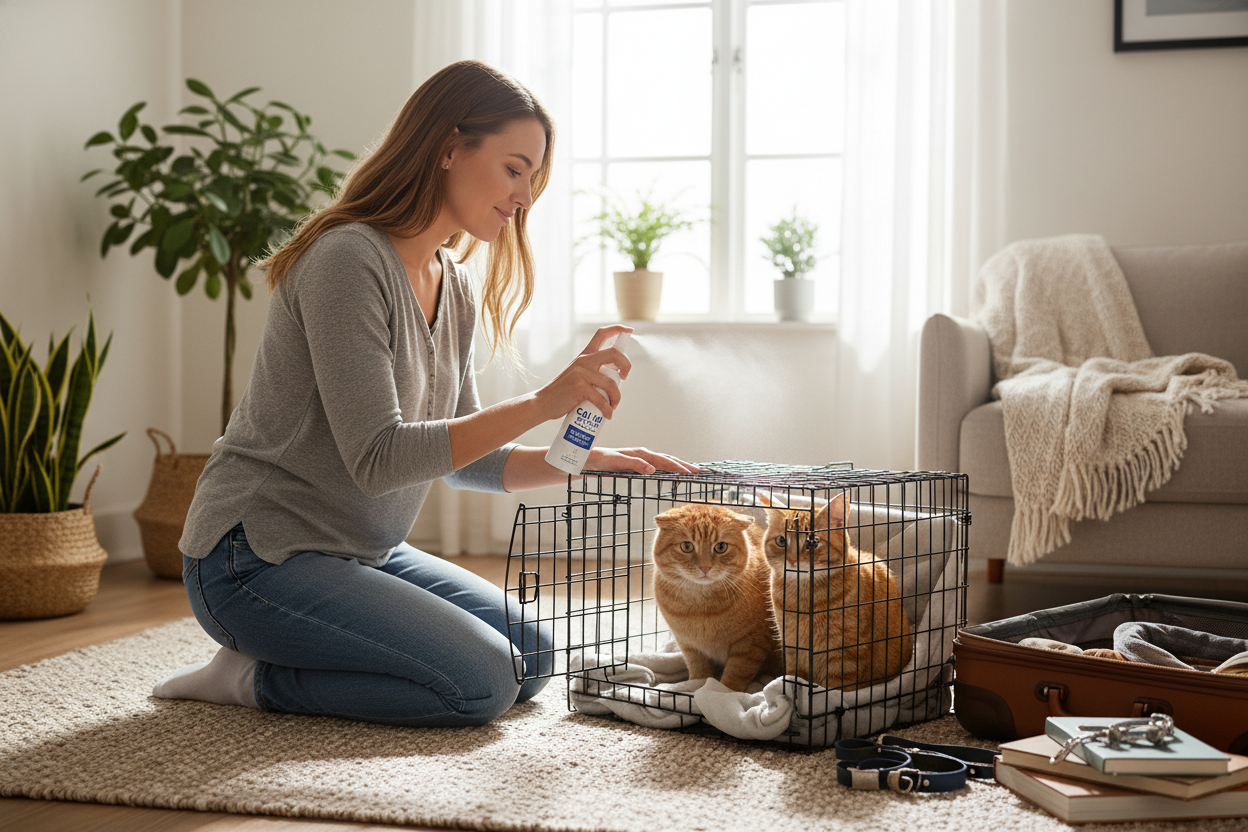 Pet calming spray for travel
